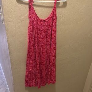 Floral Pink Sleeveless Dress